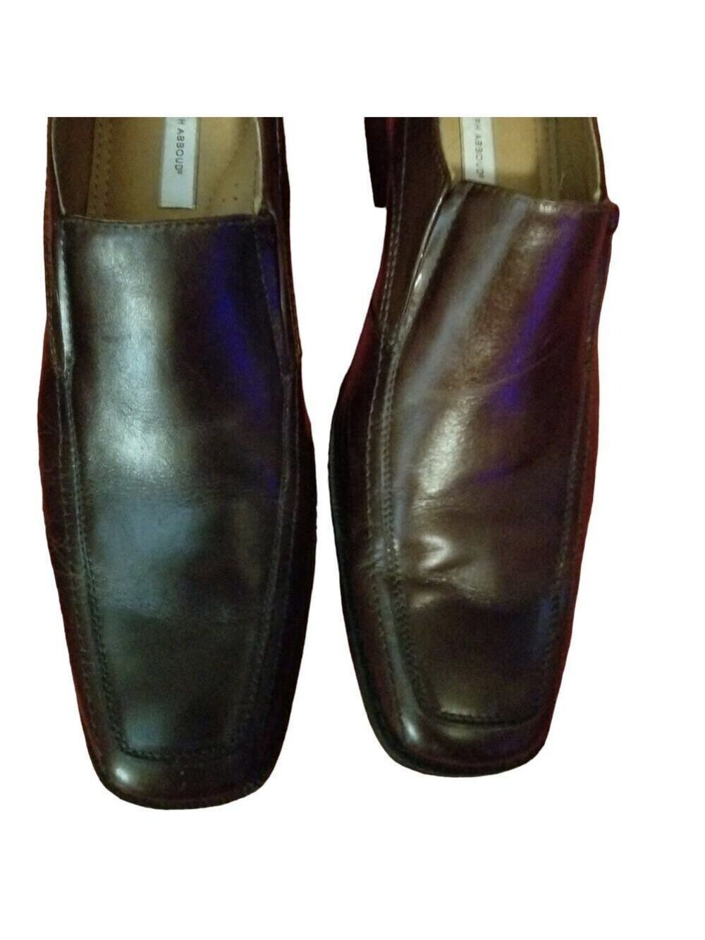 JOSEPH ABBOUD MEN'S BROWN LEATHER SLIP-ON SHOES SIZE 13